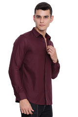 Maroon Soft Cotton Twill Shirt