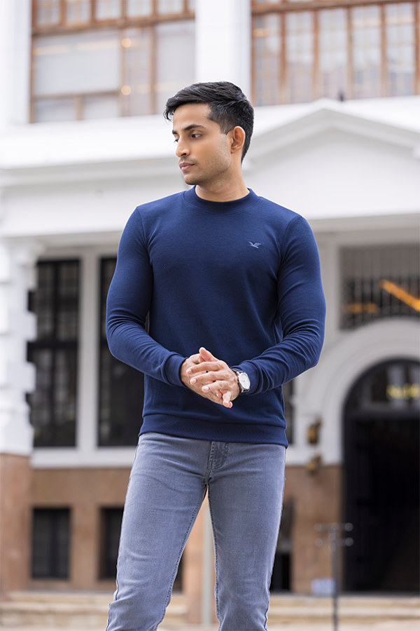 Navy Blue Essential Sweatshirt