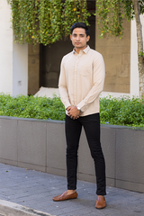 Beige Premium Cotton Shirt