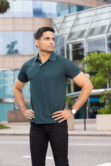 Pine Green Slim Fit Polo T-Shirt