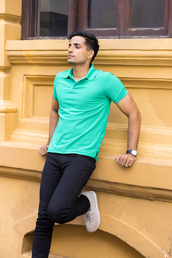 Emerald Green Slim Fit Polo T-Shirt