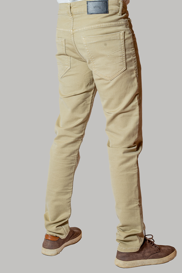 Light Khaki Slim Fit Jeans