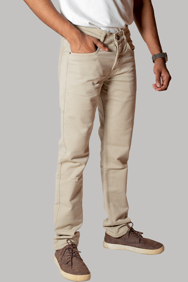 Beige Slim Fit Jeans