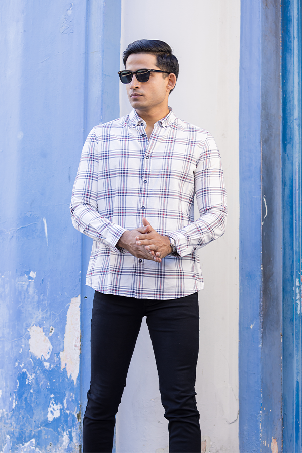 Multicolor Premium Cotton Checks Shirt