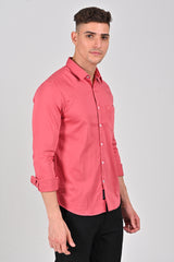 Pink Premium Stretch Satin Shirt