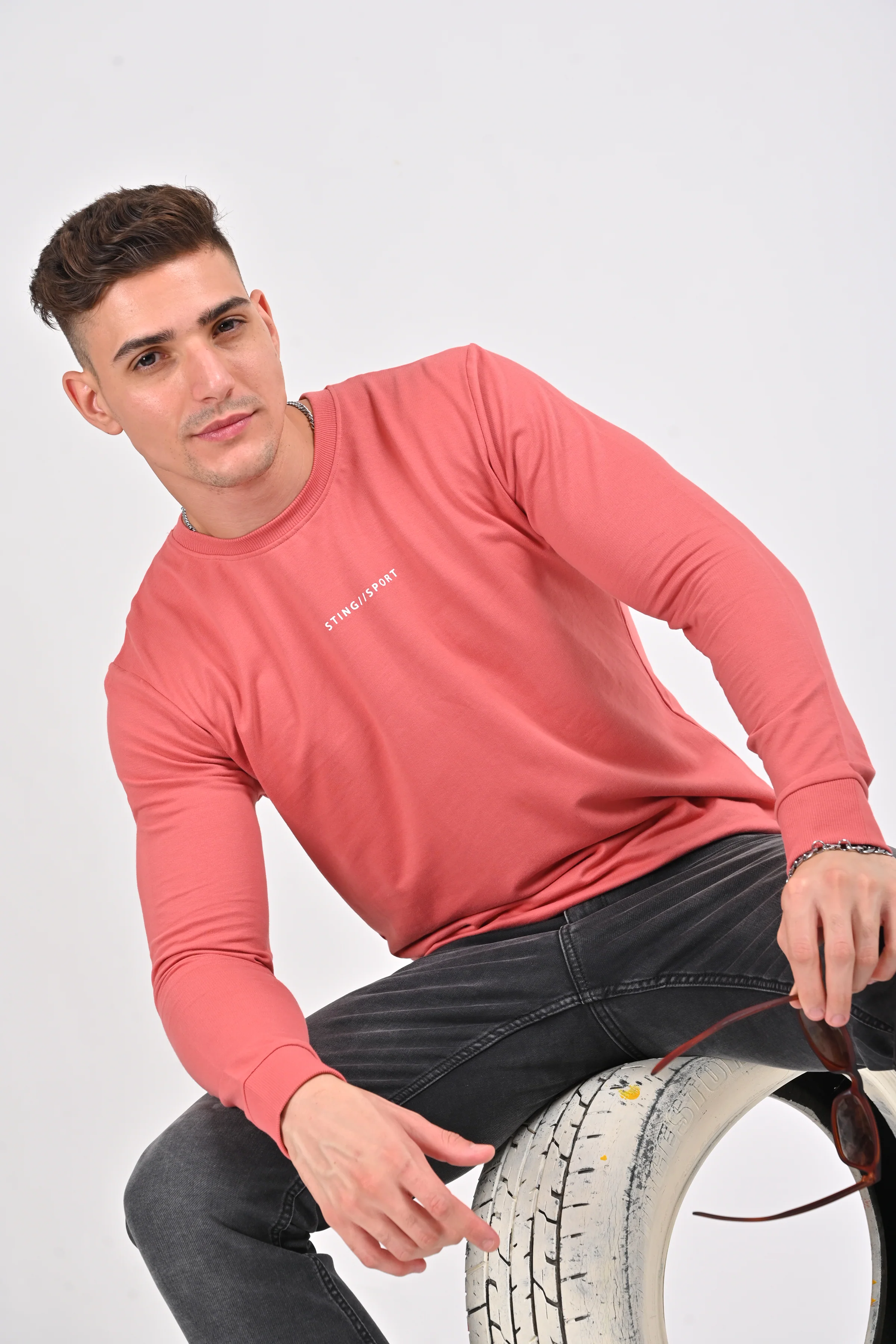 Pink Stylised Sweatcrew | Sea Green Stylised Sweatcrew