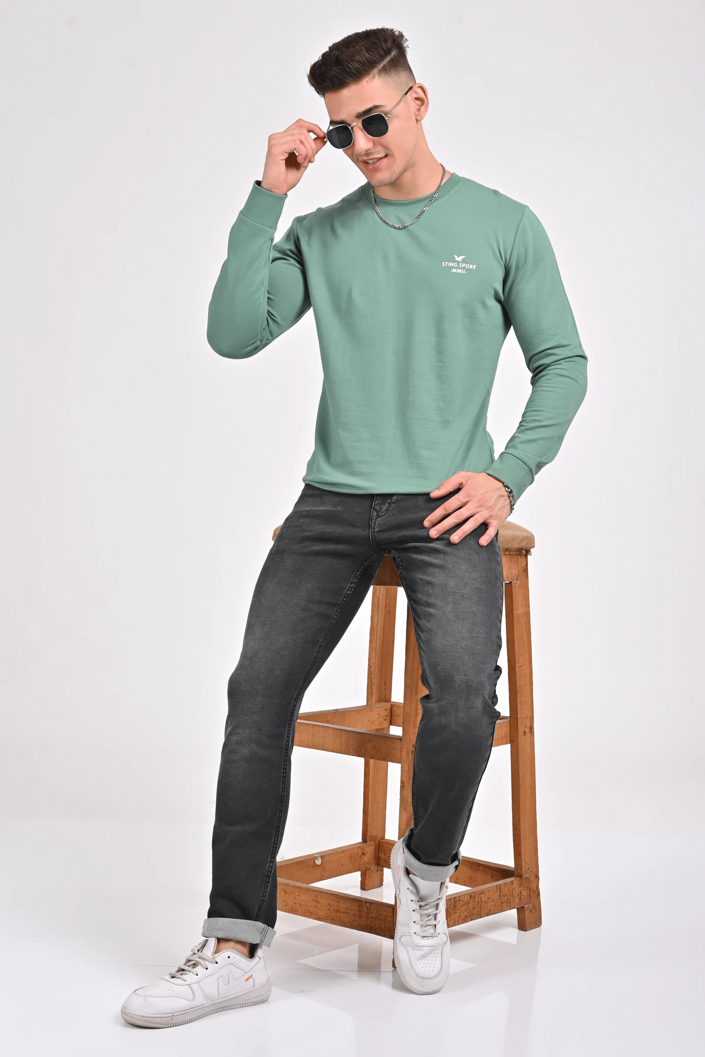 Pink Stylised Sweatcrew | Sea Green Stylised Sweatcrew